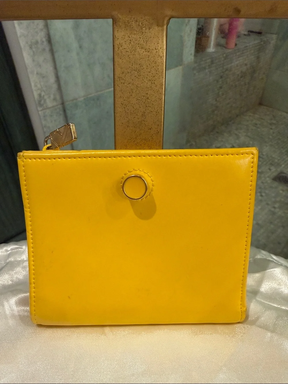 Furla Yellow Leather Zip Wallet